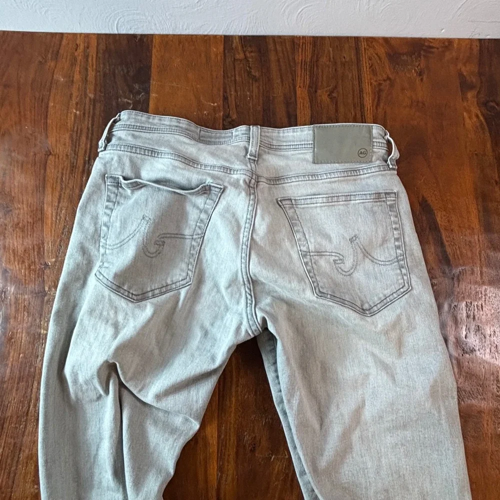 AG Adriano Goldschmied Tellis Modern Slim Italian Fabric Light Grey Jeans 32x34